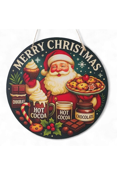 Hedea زينة باب وجدار سانتا كلوز على شكل شوكولاتة ساخنة