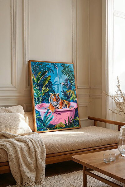 Dekorsiahome Masa dintr-o bucată cu cadru din lemn pentru sufragerie, sufrage...
