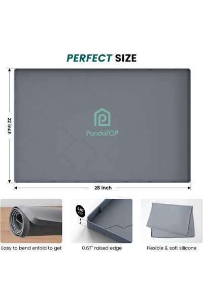 Generic Under-sink Mat by Bandatop, 71×56 cm Silicone Waterproof Liner for Kitchen/Bathroom