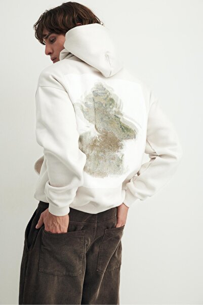 Pull & Bear DWF grafik kapüşonlu sweatshirt