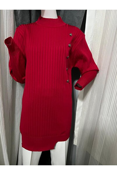 REYYAN Yan Düğmeli Zarafet Triko Tunik