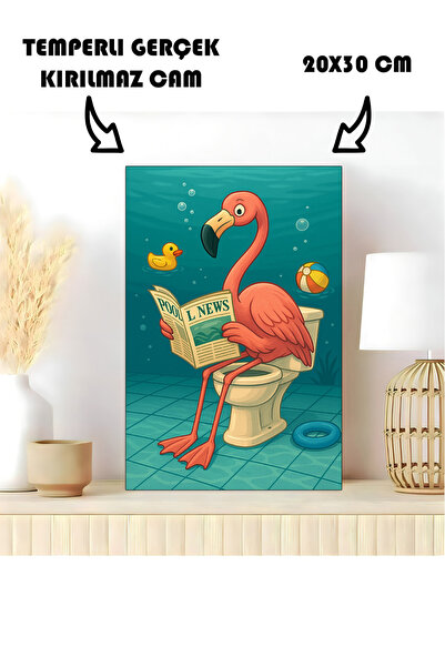 Harika bir ev STOL U KUPATILU STAKLENI STOL FLAMINGO KOJI PRAVI TOALET ZA KUP...