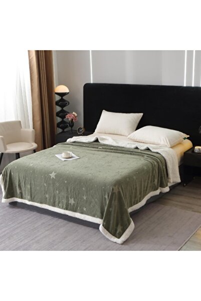 CumparaMisim Cocolino Fluffy Blanket with Fur, embossed star shower