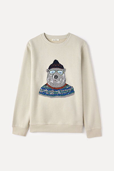 Mudo Embroidered Cycling Neck Sweatshirt