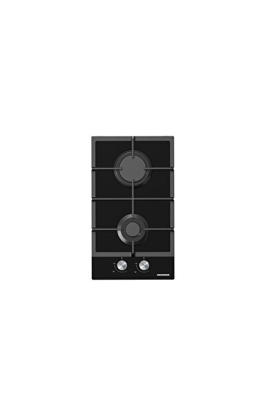 Heinner Built-in hob HBH-M302FGBK, Gas, 2 burners, Cast iron grill, Electric ignition, Disp