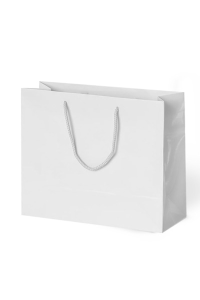 Muka Beyaz Lüks Karton Çanta 42x38x12 cm Pakette 10 Ad