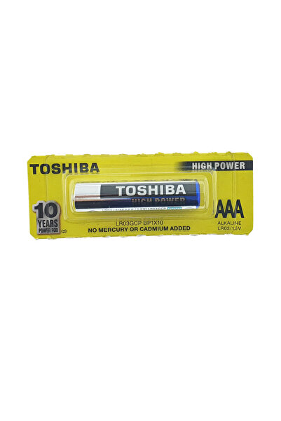 Toshiba High Power AAA LR03 Alkaline Battery, 1.5V, High Performance and Reliability