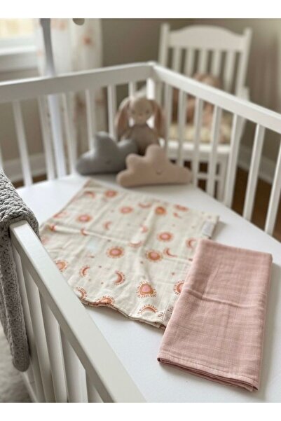 Beberotti Müslin Bebek Battaniyesi 2’li Müslin Örtü - Güneş Desenli