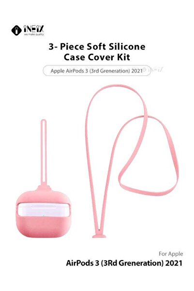 ineix غطاء سيليكون ناعم من 3 قطع لسماعات Apple AirPods 3 (الجيل الثالث) 2021