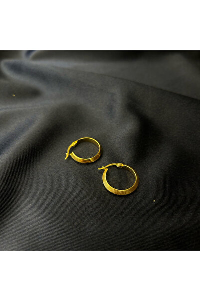 Arpaş 14 Ayar Dokulu Halka Küpe