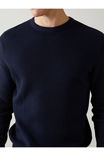 LC Waikiki LCWAIKIKI Classic Синій велосипедний комір з довгими рукавами чоловічий трикотажний светр