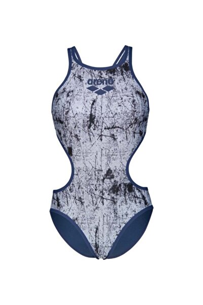 ARENA Women's One Lacquer One Piece Multi White-Navy