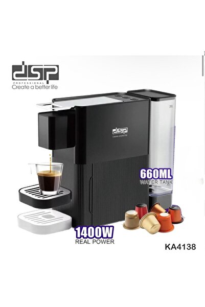 DSP Capsule Coffee Maker – 1400W, 20-Bar Pump, 0.66L Water Tank, Compatible with Nespresso Capsules*