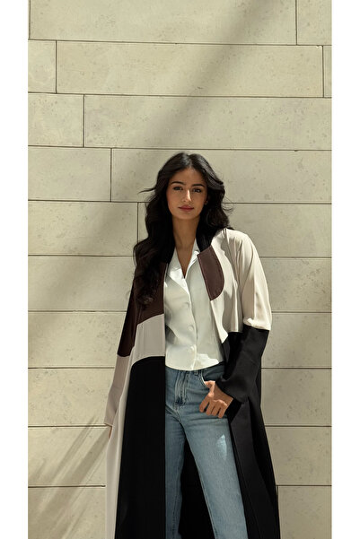 AYA - MW1749 - Abaya with interwoven colors