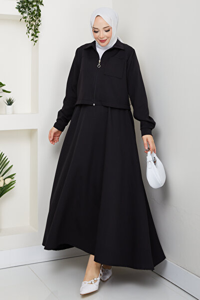 modapark.ist Women's Front Zipper Skirt Suit