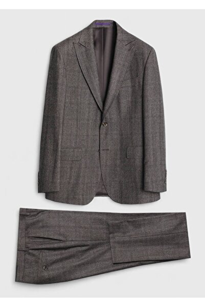 Ramsey Mink Checkered Zeroweight Slim Fit 100% Wool Suit