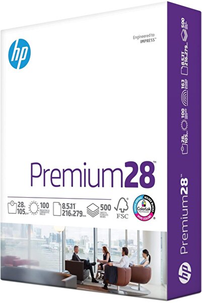 HP Papers ورق طابعة HP، ممتاز، 28 رطلاً، 8.5×11 (Letter)، 500 ورقة (1 رزمة)، ...