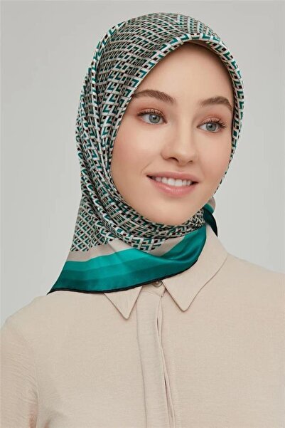 Armine Шовковий шарф Nostalji - 8634-38 Зелений твіл