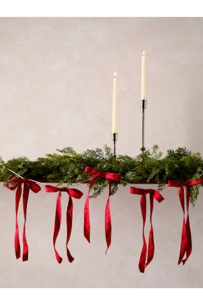 KÜTÜKhouse Red Fabric Bow Garland 5 Pieces