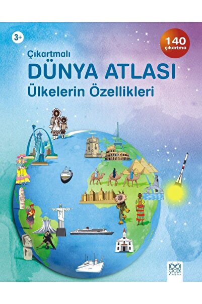 1001 Çiçek Kitaplar Çıkartmalı Dünya Atlası - Ülkelerin Özellikleri