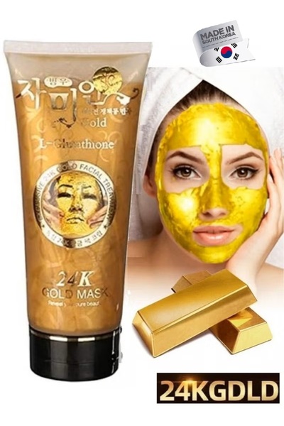 24K Gold قناع ماسك الذهب الكوري 24k لتفتيح وترطيب البشرة وتوحيد اللون مضاد للشيخوخة بالجلوتاثيون 220 مل