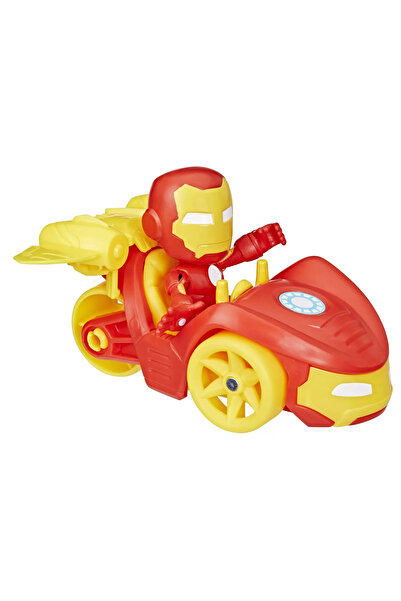 SPIDERMAN Spidey Iron Man Figure & Car Set for Kids