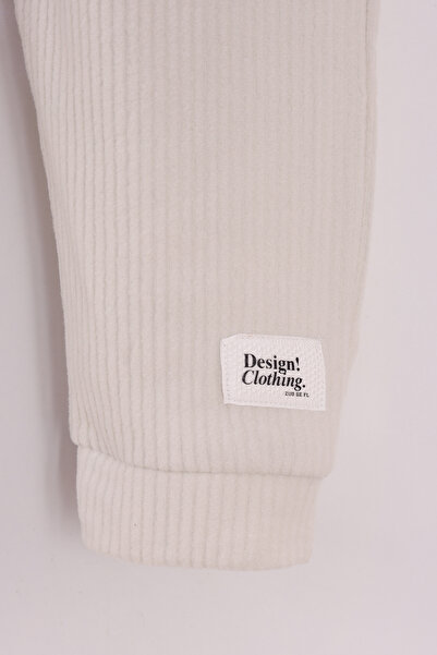 monox Boy's Raglan Sleeve Corded Fabric Fleece Set