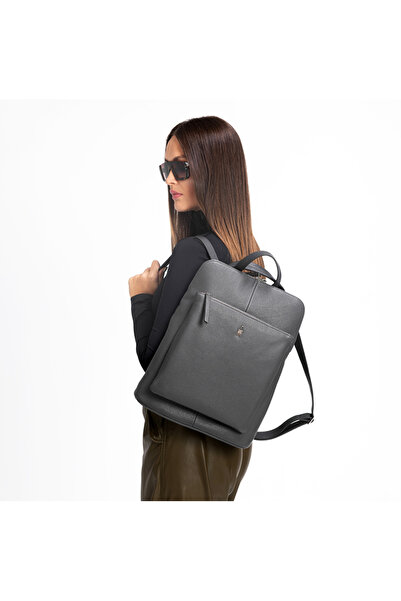 Other VINCI - Dark Gray Leather Backpack