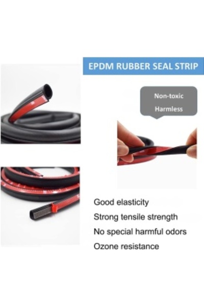 DELUXETUNING Car seal with double-sided adhesive tape, 5 m, black