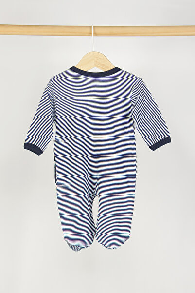 Mini Cotton Boy Baby Cool Patterned Beret 2-Piece Jumpsuit