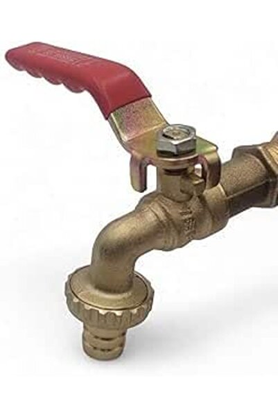 Generic Italian Brass Faucet Spout 1/2 Inch with Durable Shut-off Valve, Rust and Corrosion Resistant