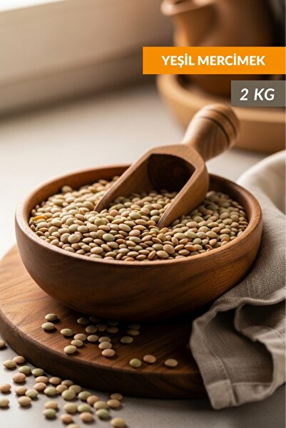 ÇİT KEÇİ ÇİFTLİĞİ Yeşil Mercimek İri Taneli Yerli Üretim Doğal Protein Kaynağı 2 KG – Çorbalık & Yemeklik