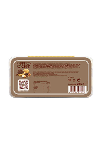 Ferrero Rocher Çikolata 16'lı 200 Gr Ferrero Rocher Çanta Hediyeli - 2 Adet