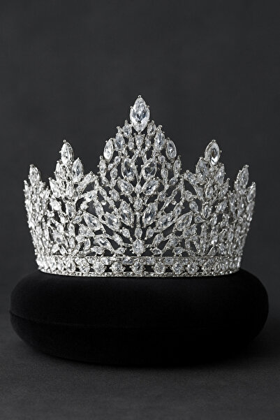 ALMANARA PROJECT Royal Crown Made of Silver Plated and Crystal