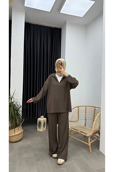 Minharir Zela Ribbed Knit Corded Fabric Set