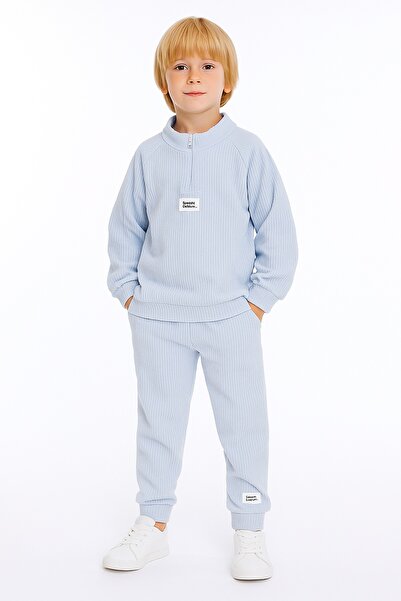 monox Boy's Raglan Sleeve Corded Fabric Fleece Set