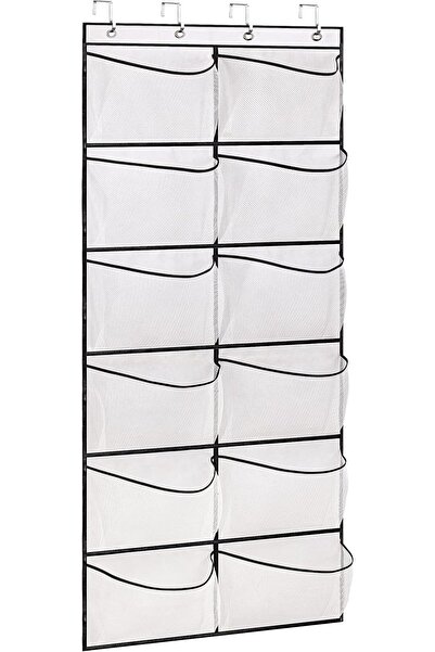 Generic Kimbora Over-the-Door Shoe Organizer with 12 Extra-Large Pockets