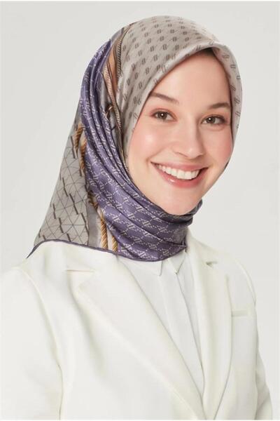 Armine Eșarfă de mătase Nostalgia - 8519-05 Gri Violet Sura