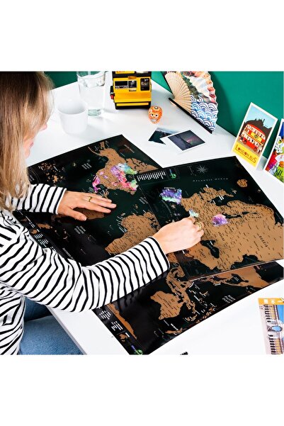 genernic Scratch World Map + Scratch Map Europe (Mist Watercolour)