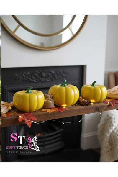 Soft Touch SOFT dekoratif balkabağı üçlü set, kapaklı organizer