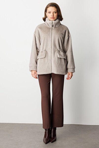 Ekol Mock Neck plush coat