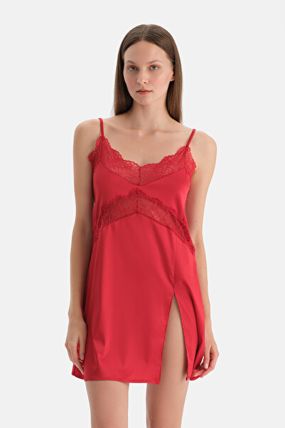 Dagi Red Lace Detailed Bra