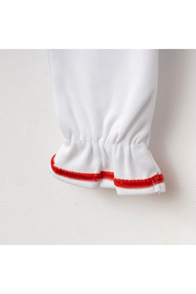 Mert Baby Sailor Velvet Piped Jumpsuit