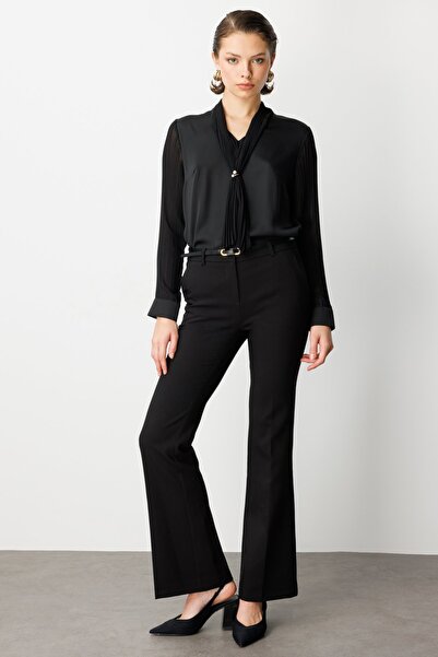 Ekol Buy Belted Spanish Flare Pants