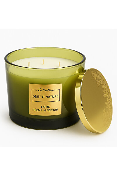 COLLECTİON Home Premium Edition Scented Candle, "Ode To Nature", 440g, Burning Time 35, 13.5x8 cm