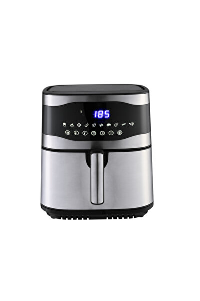 Tradeo Digital Air Fryer 14.5L, LED Display, Touch Control, Temp Control, Presets, Steel & Black