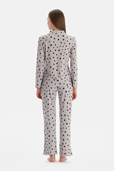 Dagi Polka Dots Waffle Pajama Set