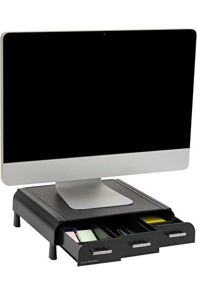 Mind Reader حامل شاشة iMac ومنظم مكتبي للكمبيوتر واللاب توب، أسود