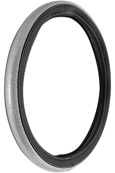 Custom Accessories غطاء عجلة القيادة الفضي اللامع