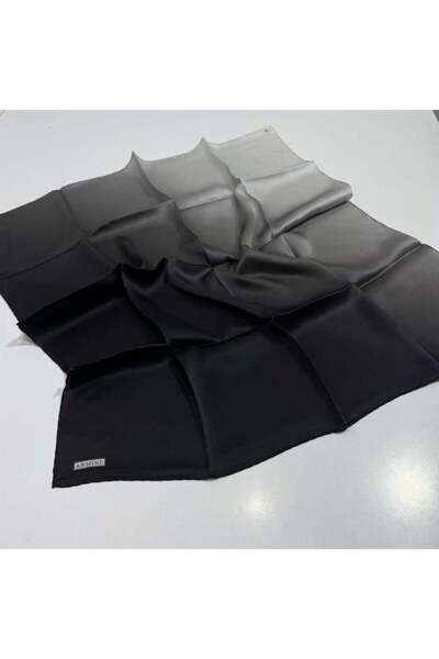 Armine İpek Eşarp Nostalji - 8971-09 Siyah Gri Degrade Sura